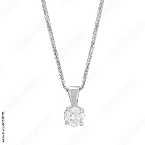 silver necklace with diamonds