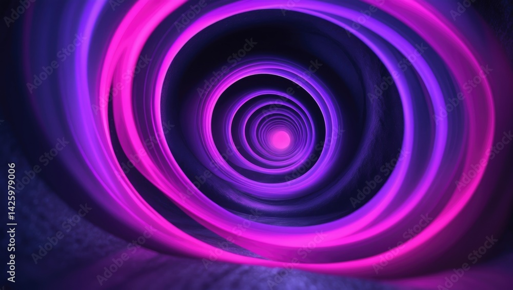 Abstract spiral tunnel featuring purple light on a textured background pattern for design. Abstract spiral tunnel featuring purple light on a textured background pattern for design.