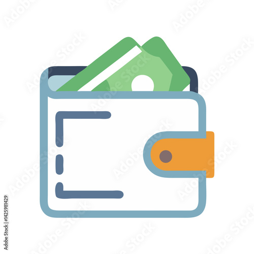 Wallet Icon Representing Personal Finance or Payment Method
