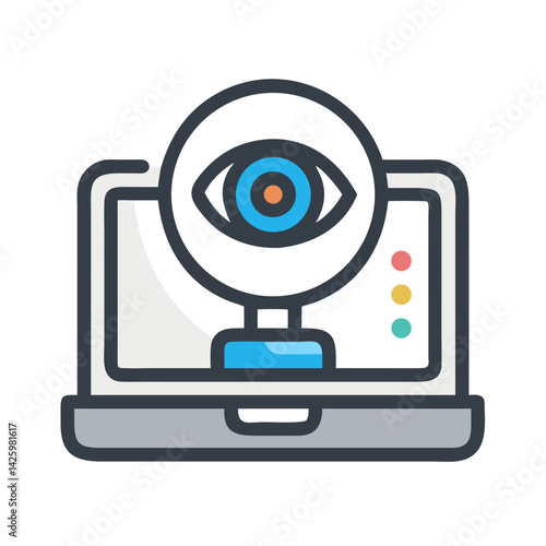 Webcam Icon Representing Surveillance and Security Threat