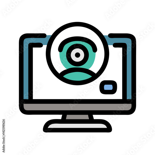 Webcam Icon Representing Surveillance and Security Threat