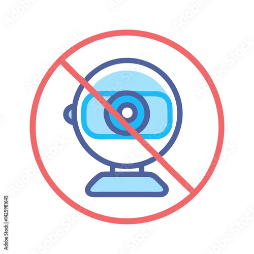 Webcam Icon Representing Surveillance and Security Threat