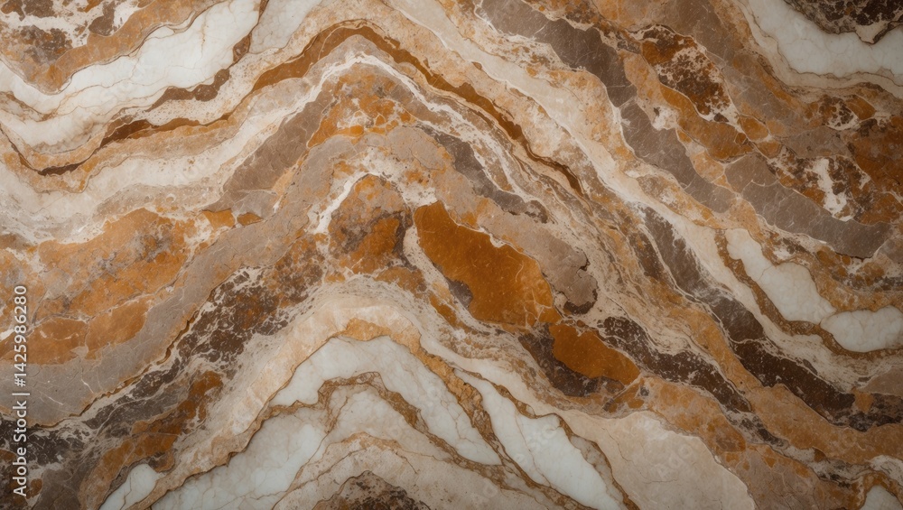 Obraz premium Natural Brown Marble Texture as Rustic Rough Background