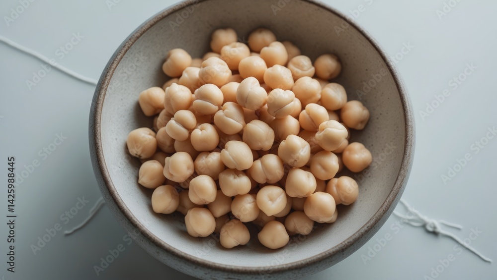 Healthy organic boiled chickpeas for nutritious eating