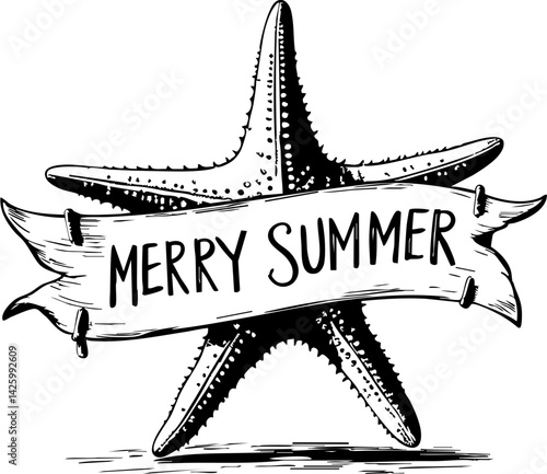 Summer celebration of christmas in july beach party vibes with starfish theme coastal setting playful atmosphere