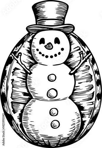 Summer celebration featuring a snowman outdoor park illustration festive atmosphere upbeat perspective christmas in july theme