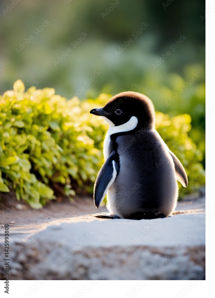 Naklejka premium Cute little penguin 