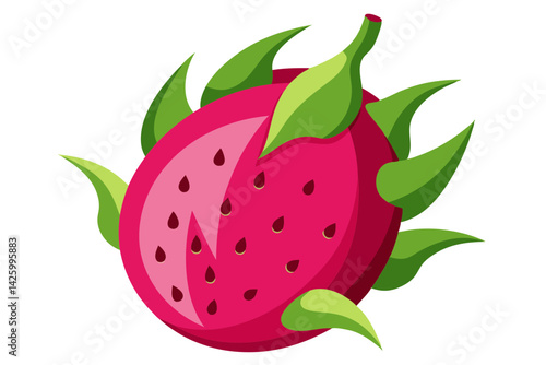 Tropical Dragonfruit Vector Design