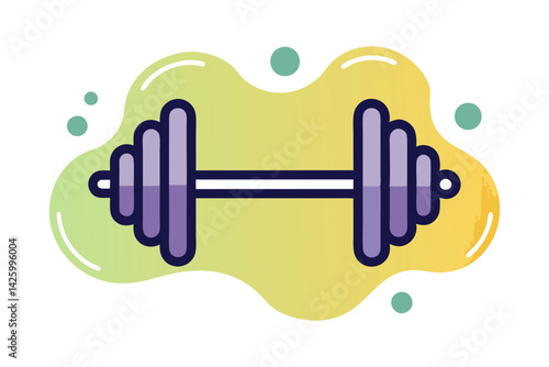 Barbell Weightlifting Vector Icon