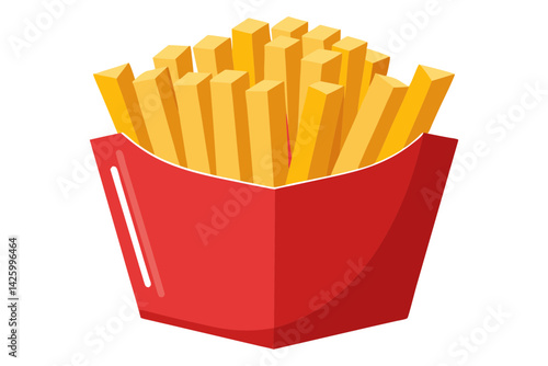 French Fries Snack Vector Illustration