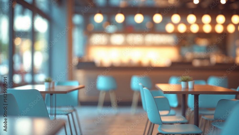 Abstract blurred background of cafe and restaurant for design