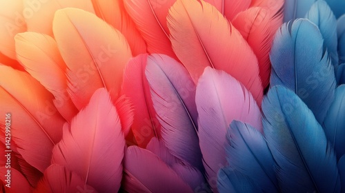 Wallpaper Mural Vibrant feather textures Torontodigital.ca