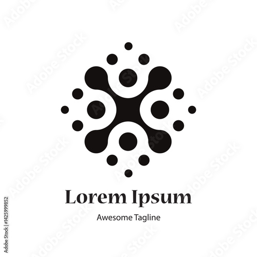 x letter or dog paw print or tech logo design icon