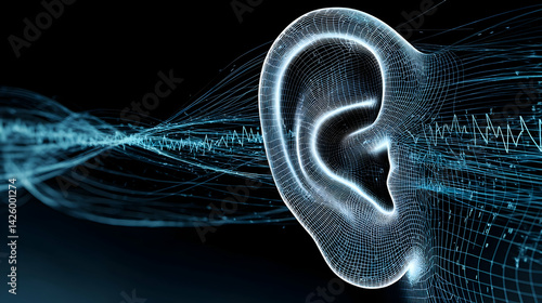 holographic human ear with technology system