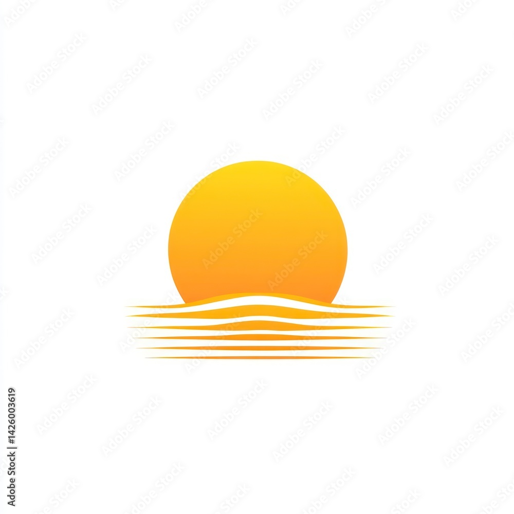 Sunset over ocean, calm waves, summer, vacation, website banner Sunset over ocean, calm waves, summer, vacation, website banner