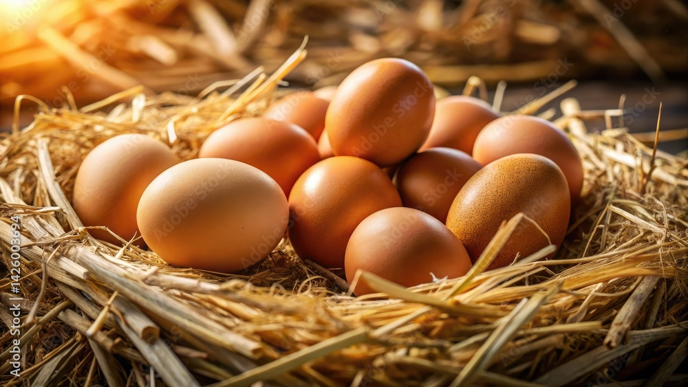 Organic Chicken Eggs, Straw, Farm Fresh, Countryside, Rustic, Sustainable, Healthy, Natural, Egg Photography, Poultry Farming Organic Chicken Eggs, Straw, Farm Fresh, Countryside, Rustic, Sustainable, Healthy, Natural, Egg Photography, Poultry Farming