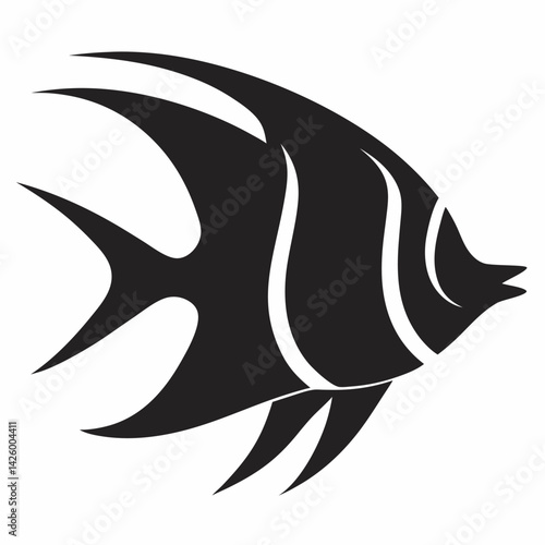 Angel fish isolated vector illustration