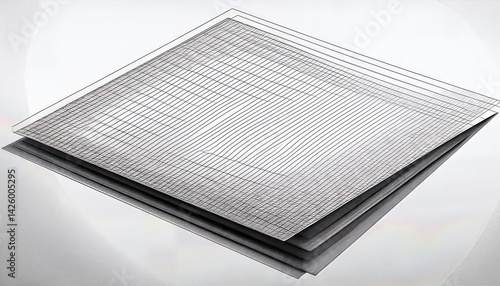 Obraz na płótnie LaserPrinted Marks on Folding Paper Against a Black Backdrop A Striking Artistic Expression Over A Paper, Showcasing Precision and Boldness in . w salonie