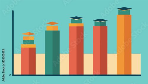 A ter plot comparing the average debt per student to the average starting salary for different majors.. Vector illustration