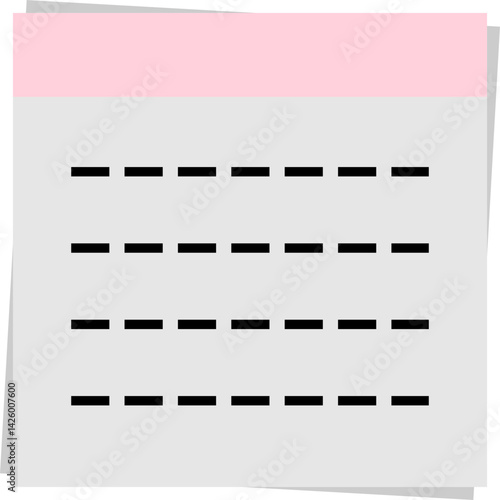 Cute Memo Note Sheet Vector – Pastel To-Do List, Planner Page Frame