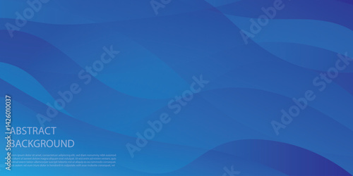 Teal background. Abstract very saturated light bluish cyan pattern with translucent curved line. EPS10