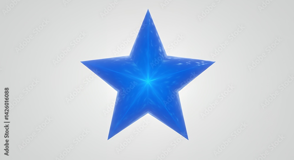 Blue glowing star graphic design element Blue glowing star graphic design element