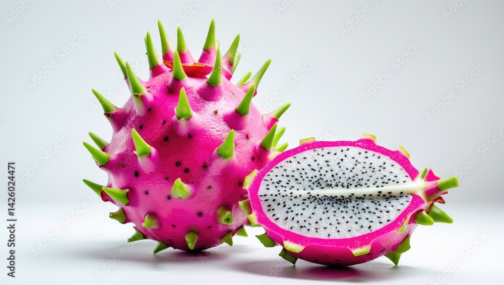 Dragon fruit and pitaya isolated on white background with clipping path Dragon fruit and pitaya isolated on white background with clipping path