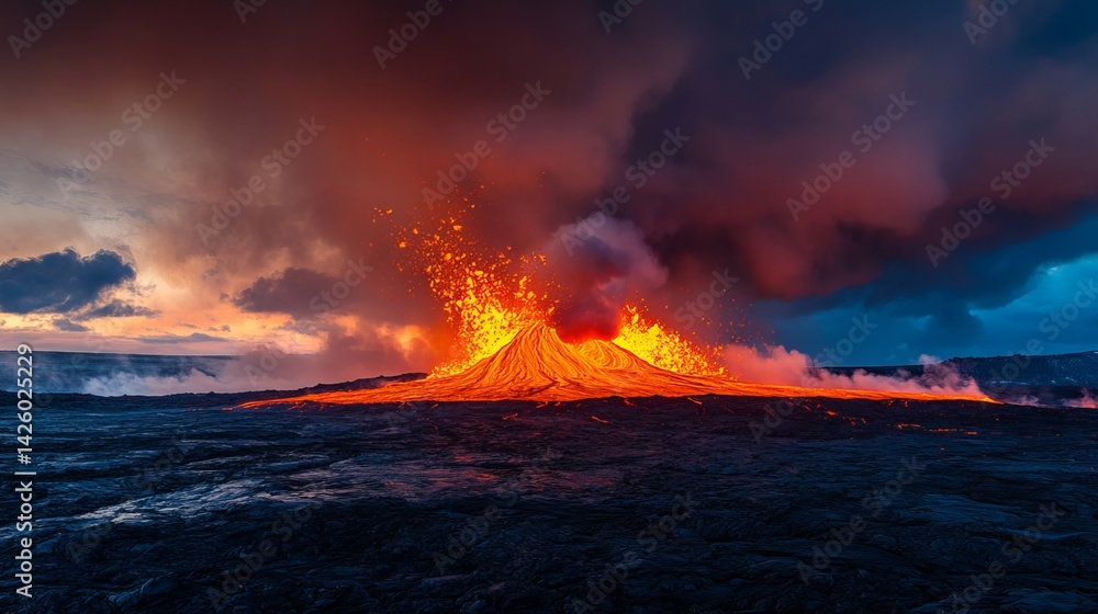 Dramatic Volcanic Eruption Fiery Lava Flow Intense Sunset Sky Powerful Nature Scene Iceland Volcano Powerful Geothermal Energy Magma Explosions Red Orange Colors Night Dramatic Landscape Breathtaking Dramatic Volcanic Eruption Fiery Lava Flow Intense Sunset Sky Powerful Nature Scene Iceland Volcano Powerful Geothermal Energy Magma Explosions Red Orange Colors Night Dramatic Landscape Breathtaking
