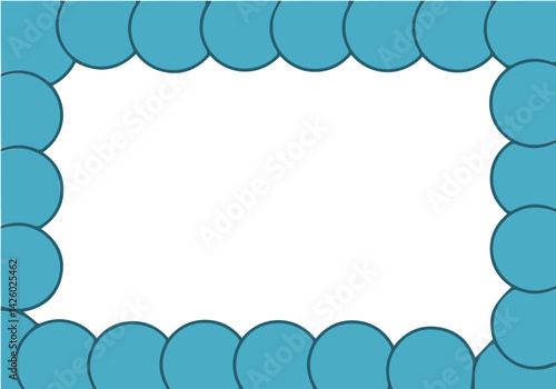 The coolness of teal in a circular frame design 
