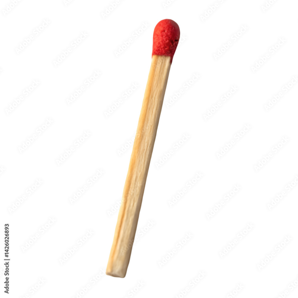 Red match stick isolated on transparent background Red match stick isolated on transparent background