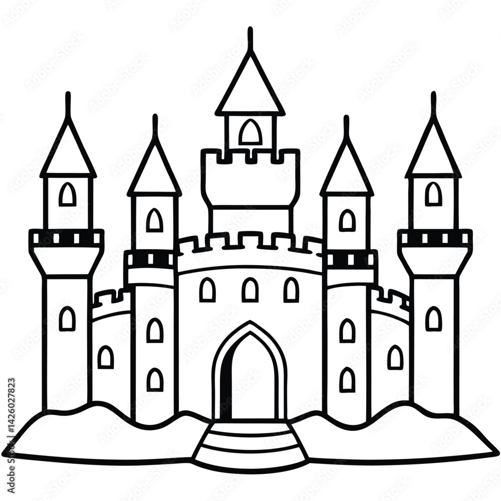 Fototapeta premium castle on the hill