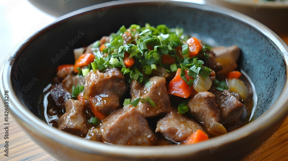 Lao-style pork stew served in rustic bowls Lao-style pork stew served in rustic bowls