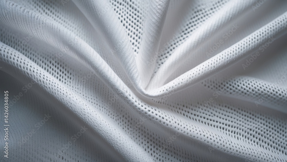 Naklejka premium White sports jersey fabric texture as background