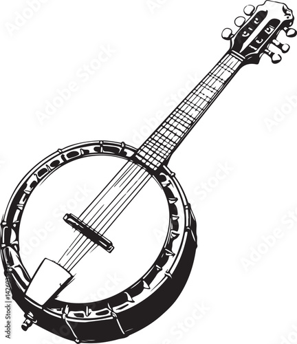 guitar isolated on white background