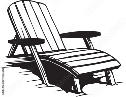 black and white chair