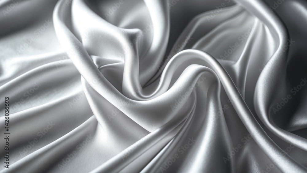 Obraz premium Background featuring white satin cloth