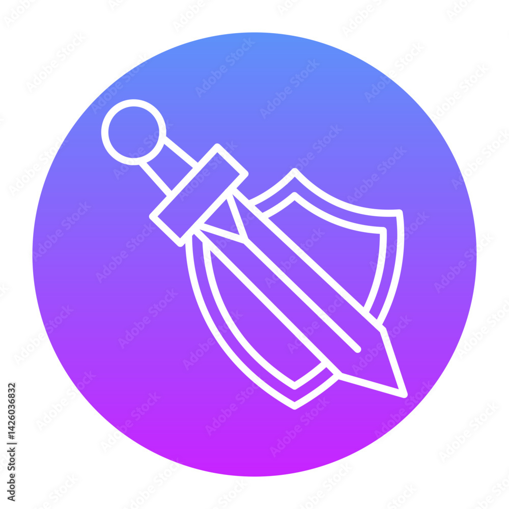 Shield Sword Icon Shield Sword Icon