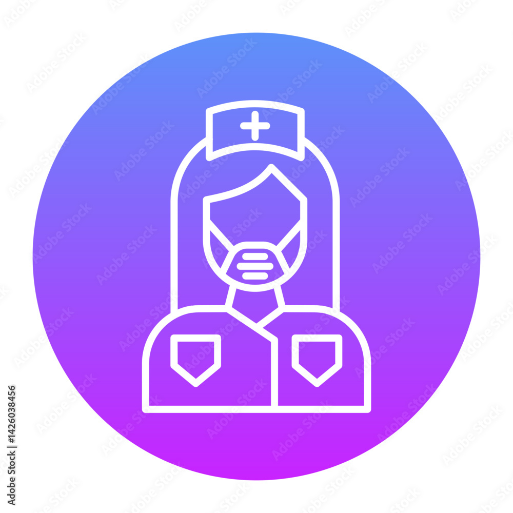 Nurse with Mask Icon Nurse with Mask Icon
