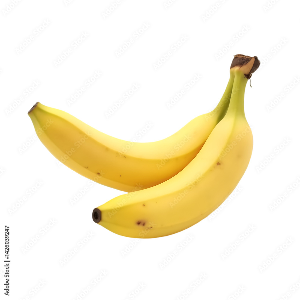 Two bananas isolated on white background png Two bananas isolated on white background png