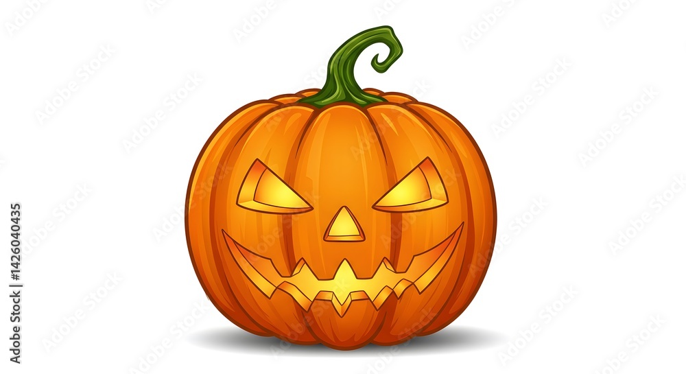 Classic Halloween Jack-o'-Lantern Illustration Classic Halloween Jack-o'-Lantern Illustration