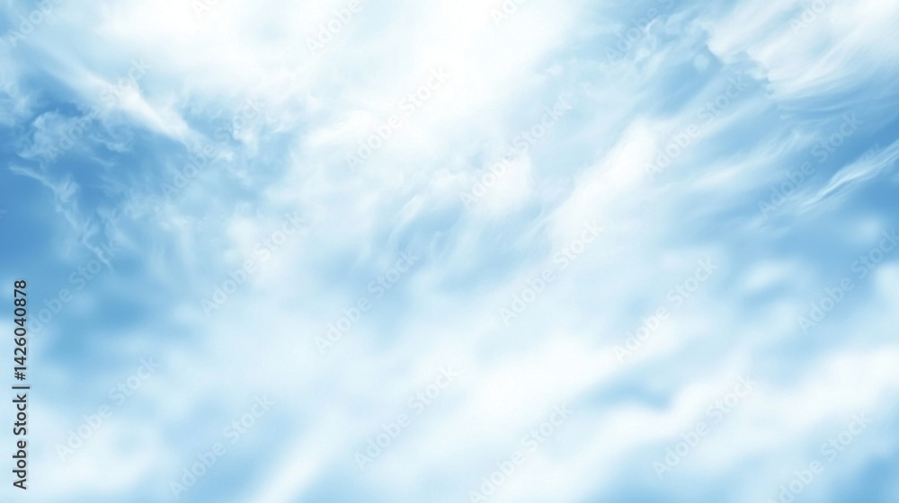Obraz premium Soft Cloudy Blue Gradient Background for Creative Projects