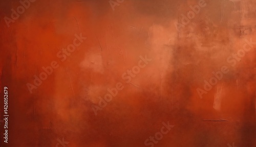 Gritty Grunge Textured Abstract Backdrop Terracotta Hues Distressed Weathering Radiate Intense Energy in an Aged, Industrial Mood