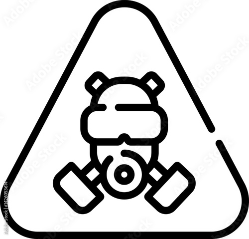 asbestos illustration on a white backgroun