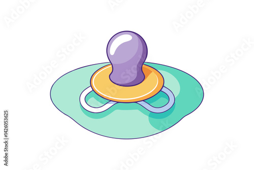 Minimalist Baby Pacifier Illustration