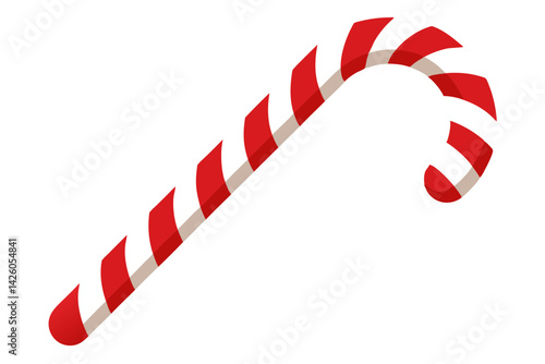Red and White Candy Cane Illustration