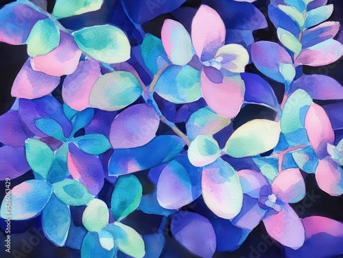 Ethereal Succulent Leaves in Vibrant Hues