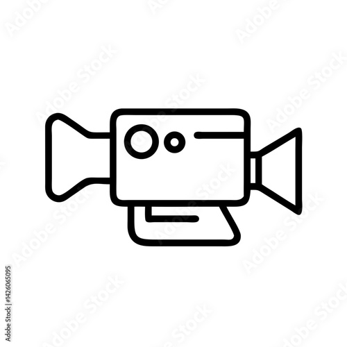 Video Camera Icon for Media and Recording Concepts