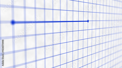 A Graph Paper with two points - Blue Ink Version 2