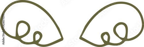 天使の羽の手描きアイコンイラスト