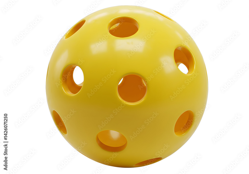 Fototapeta premium Pickleball ball isolated on transparent background